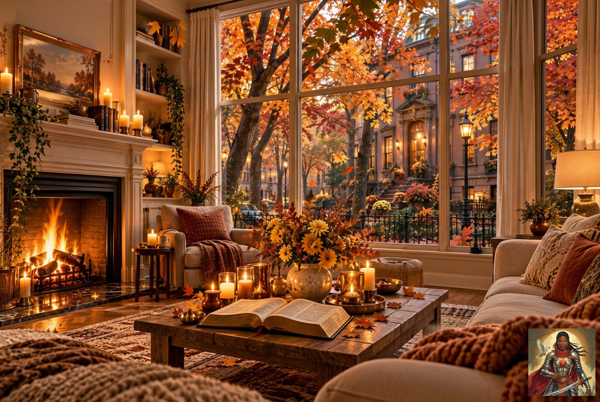 Cozy Autumn Brownstone with a smaller watermark